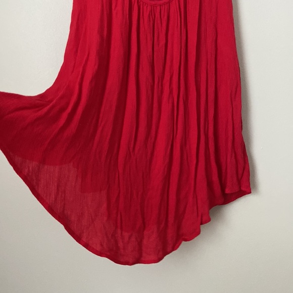 Red High Low Layered Racerback Tank Top Women Size S - Picture 5 of 9